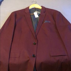 Burgundy/red express blazer 44r